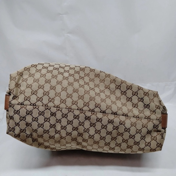Gucci Tan and Brown Monogram large Shoulder Bag - Picture 3 of 15